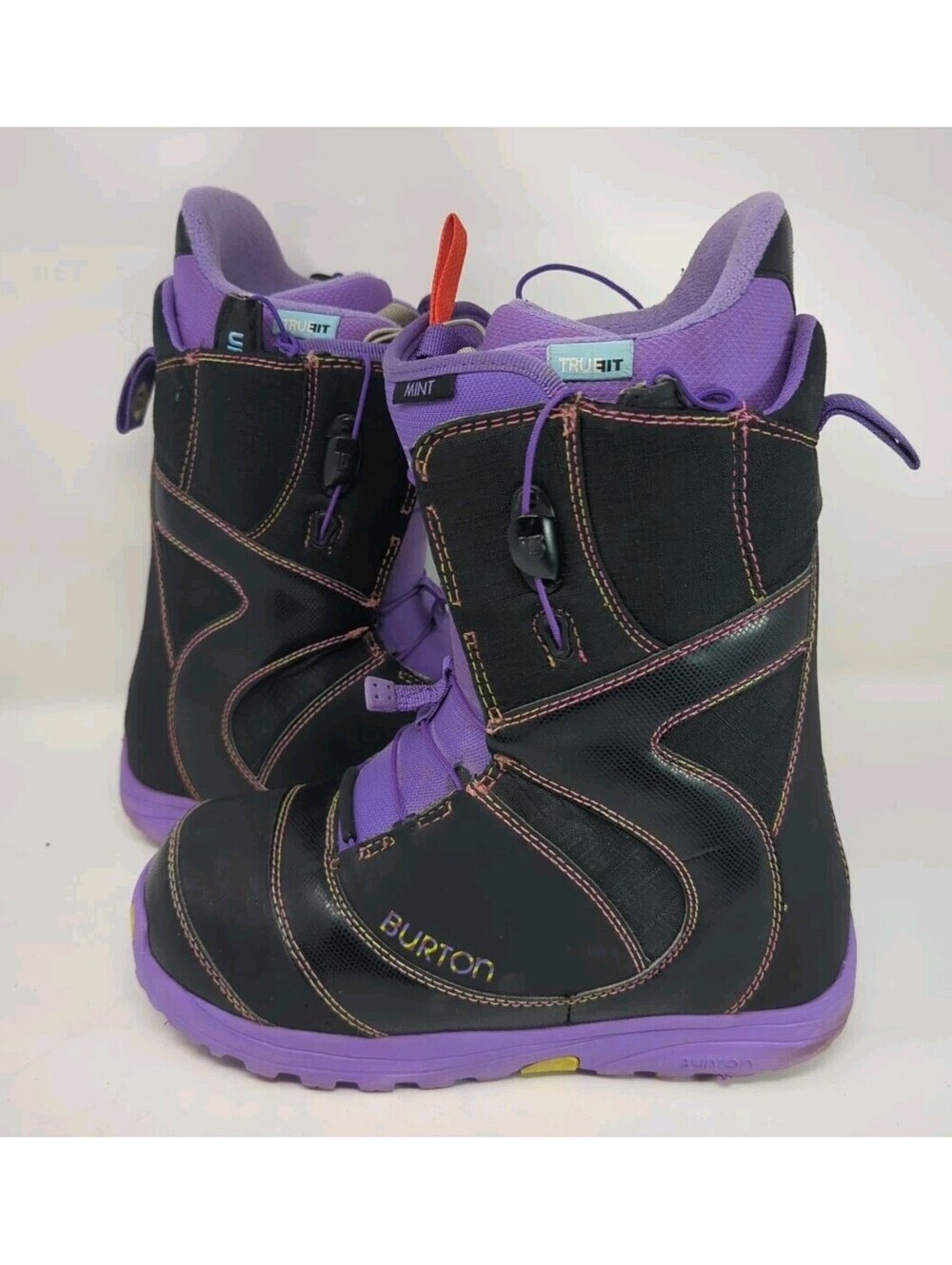 Burton Mint Women's Snowboard Boots Purple Black True Fit Imprint Pull US 7 38